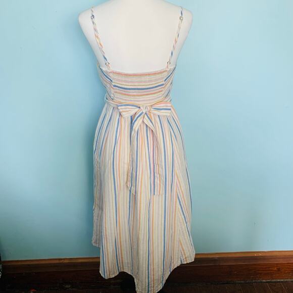 NWT GAP Fit and Flare Cami Dress in Linen-Cotton Size 8 - Picture 5 of 8